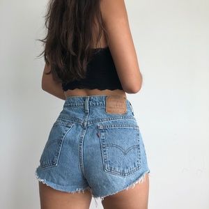 Vintage Levi's 512 denim cutoff shorts